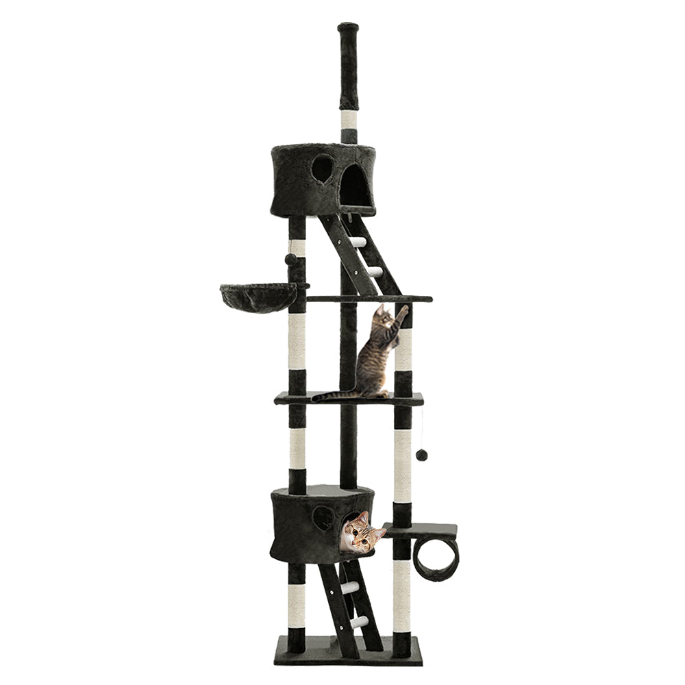 Tails Cat Tree - Scratching Post & Tower (260CM, Grey)