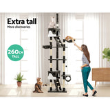 Tails Cat Tree - Scratching Post & Tower (260CM, Grey)
