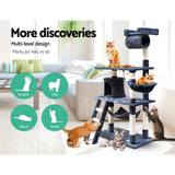 Tails Cat Tree - Scratching Post & Condo (141CM, Grey)