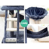 Tails Cat Tree - Scratching Post & Condo (141CM, Grey)