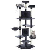 Tails Cat Tree - Scratching Post & Bed (203CM, Grey)