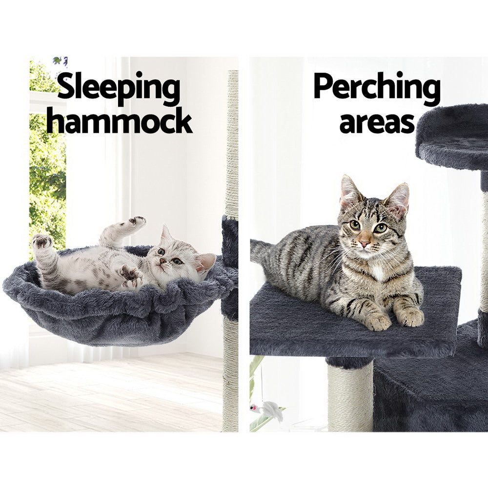 Tails Cat Tree - Scratching Post & Bed (203CM, Grey)
