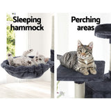 Tails Cat Tree - Scratching Post & Bed (203CM, Grey)
