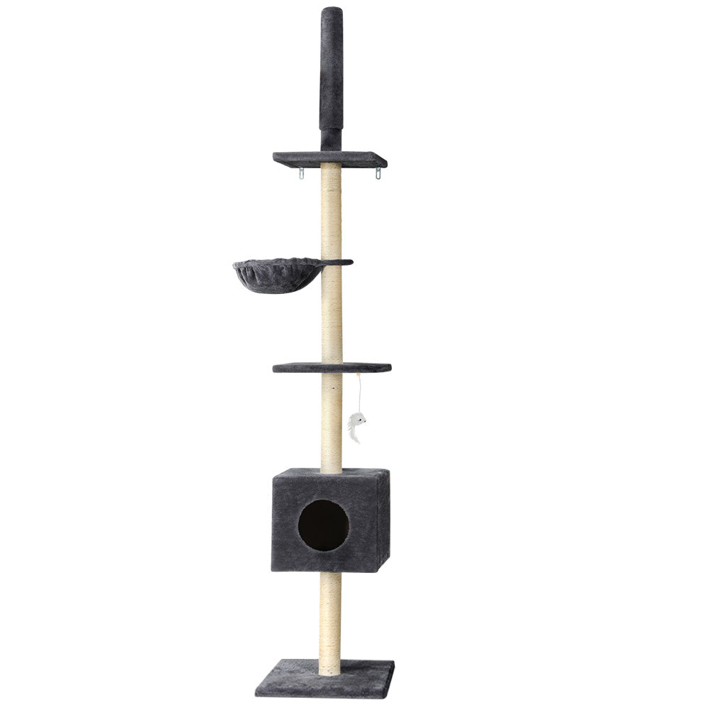 Tails Cat Tree - Scratching Post (260CM, Dark Grey)