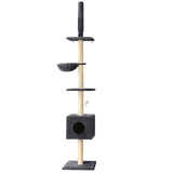 Tails Cat Tree - Scratching Post (260CM, Dark Grey)