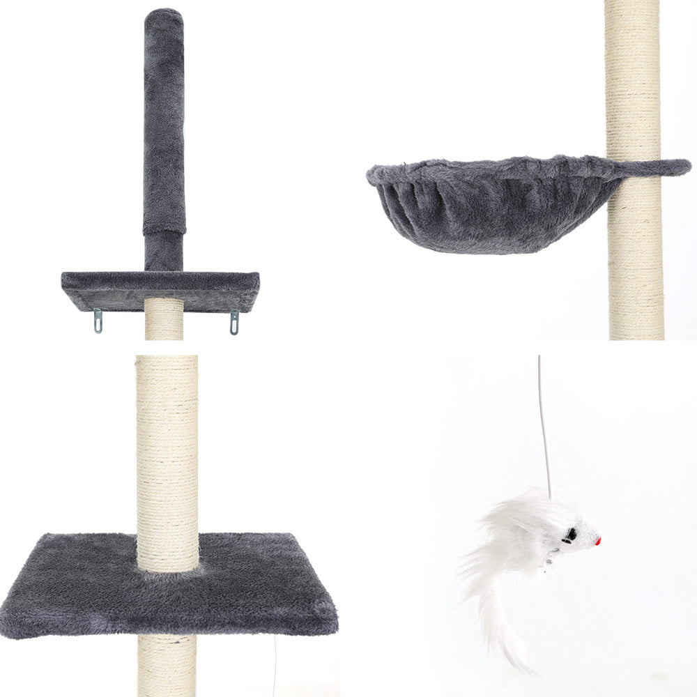 Tails Cat Tree - Scratching Post (260CM, Dark Grey)