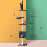 Tails Cat Tree - Scratching Post (260CM, Dark Grey)