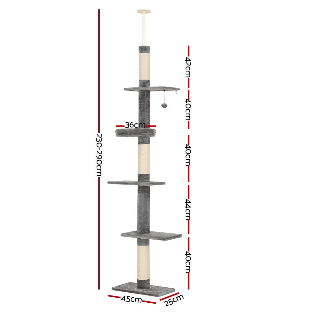 Tails Cat Tree - Scratching Post & Bed (290CM)